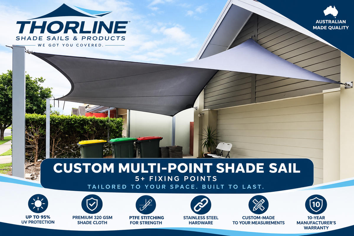 Multi point shade sail- 5+ points or more